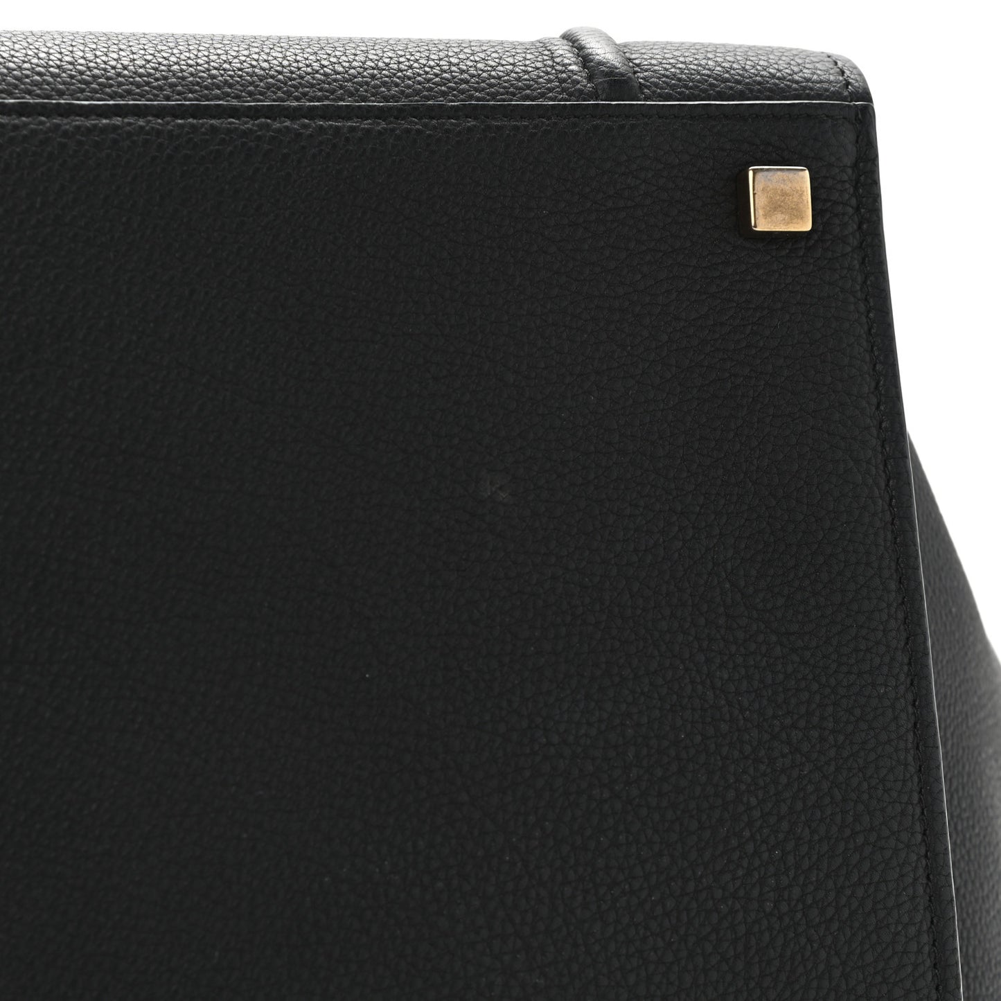 Grained Calfskin Medium Phantom Luggage Black