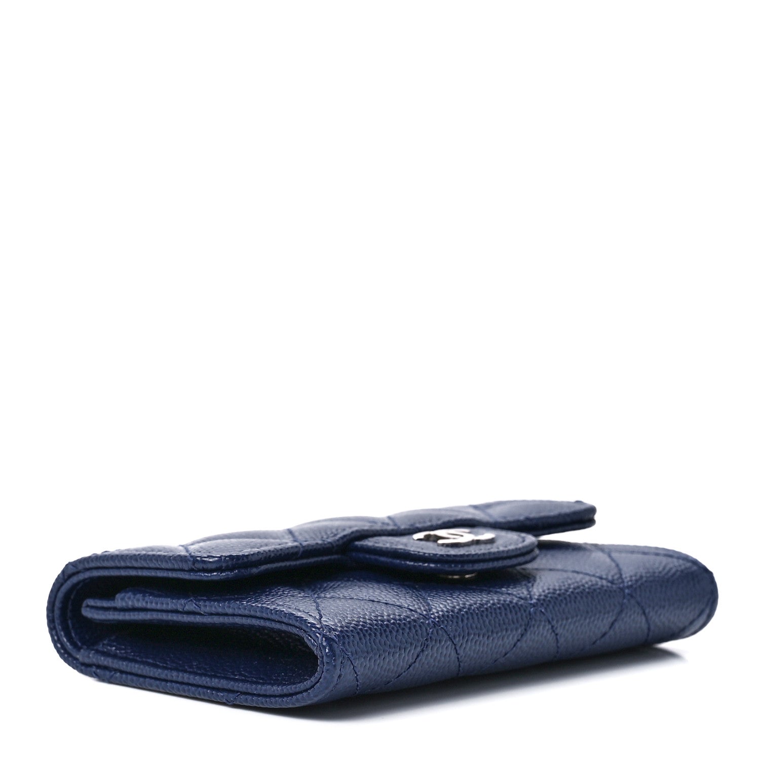 Chanel Caviar Quilted Flap Card Holder Navy Blue 4 of 11