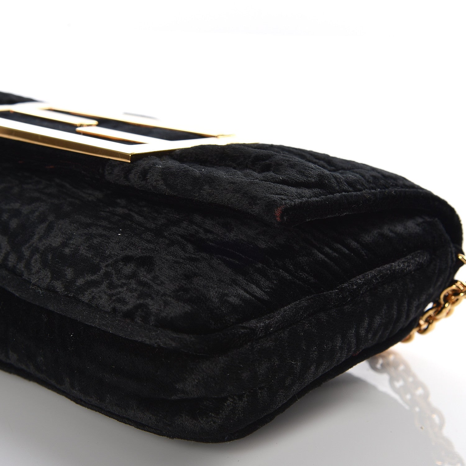 Fendi Velvet Mia Pochette Black 6 of 9