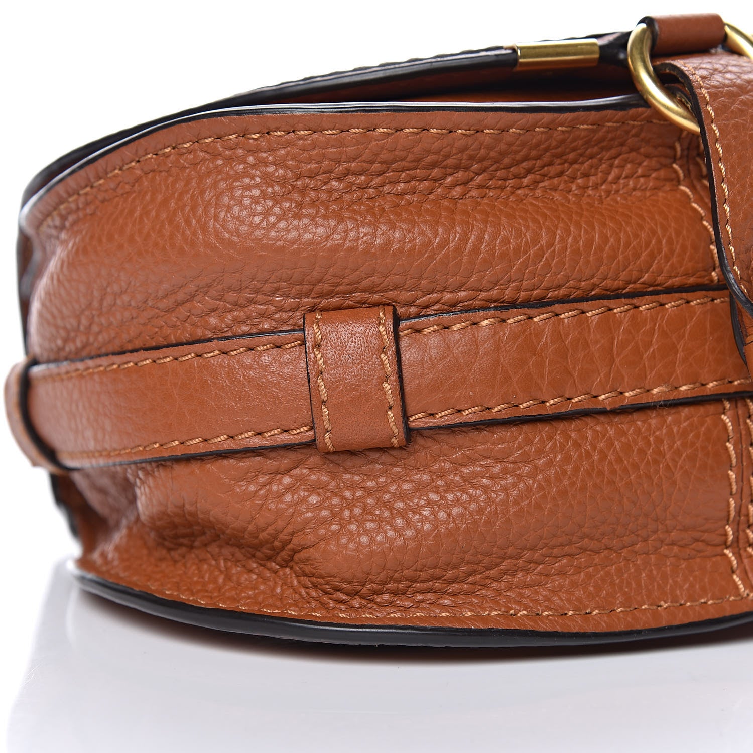 Chloe Calfskin Mini Marcie Round Crossbody Bag Tan 9 of 13
