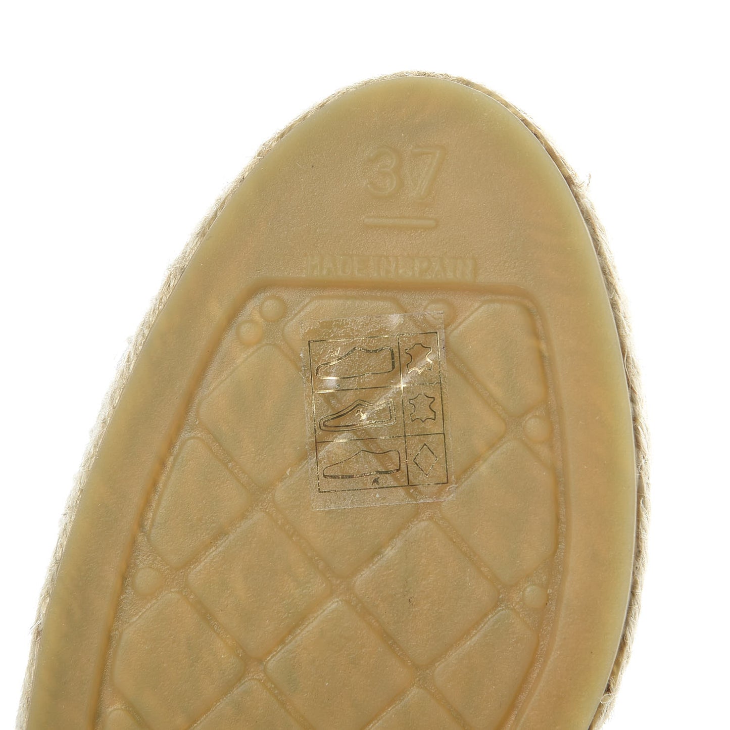 Distressed Patent CC Espadrilles 37 White