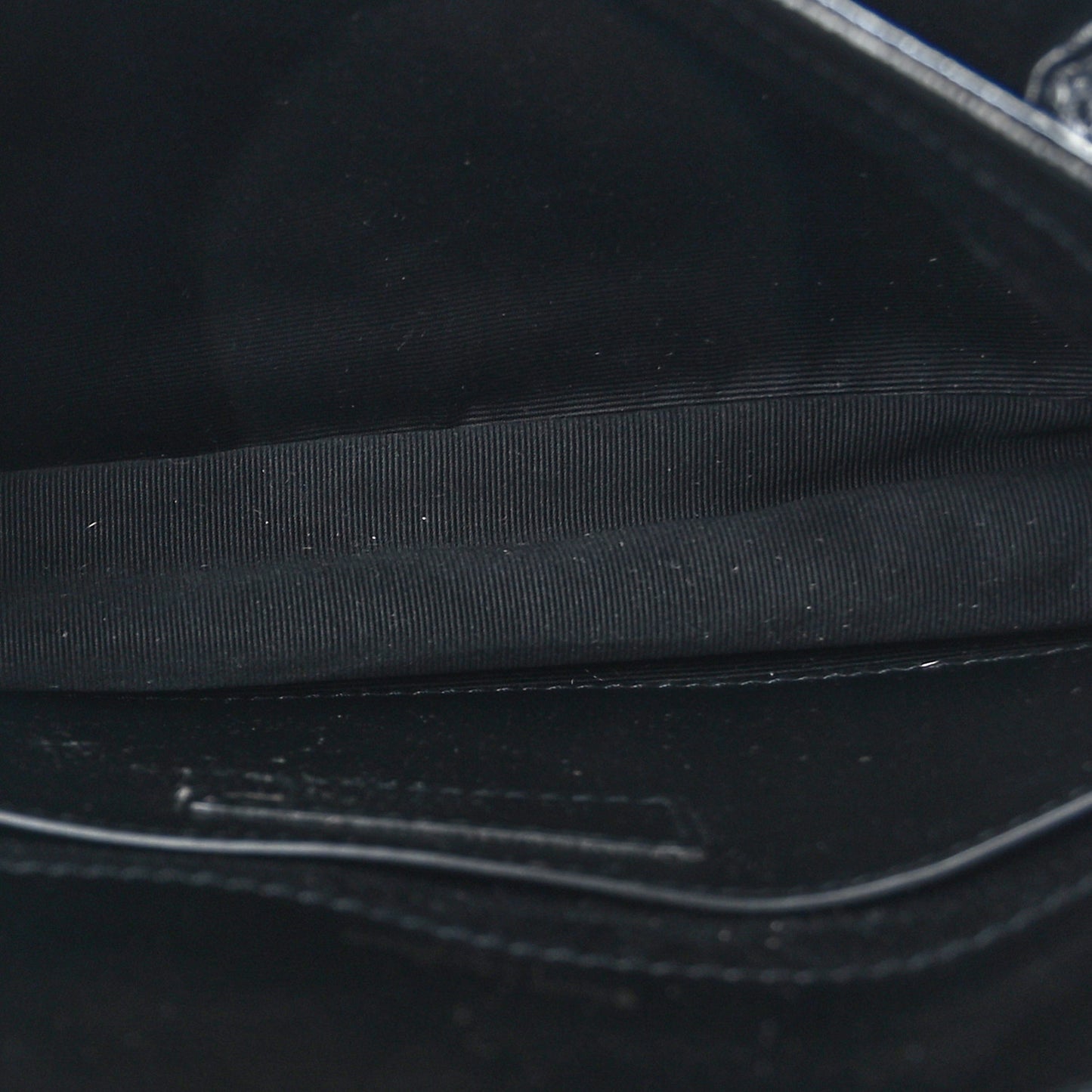 Crinkled Calfskin Matelasse Monogram Baby Niki Chain Satchel Black