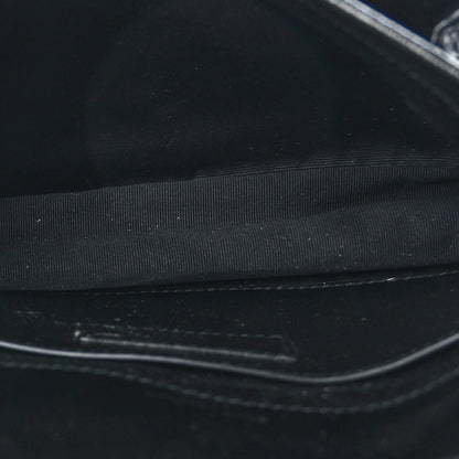 Saint Laurent Crinkled Calfskin Matelasse Monogram Baby Niki Chain Satchel Black 5 of 9