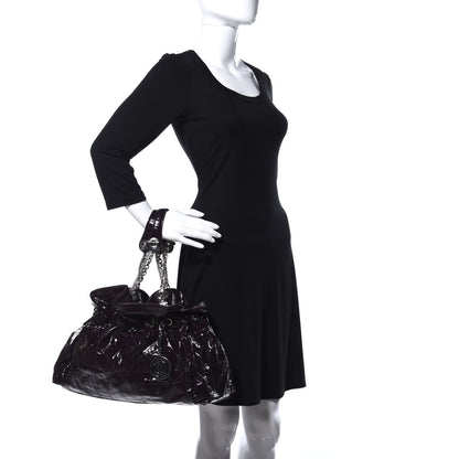 Christian Dior Patent Cannage Medium Le Trente Tote Purple 2 of 10