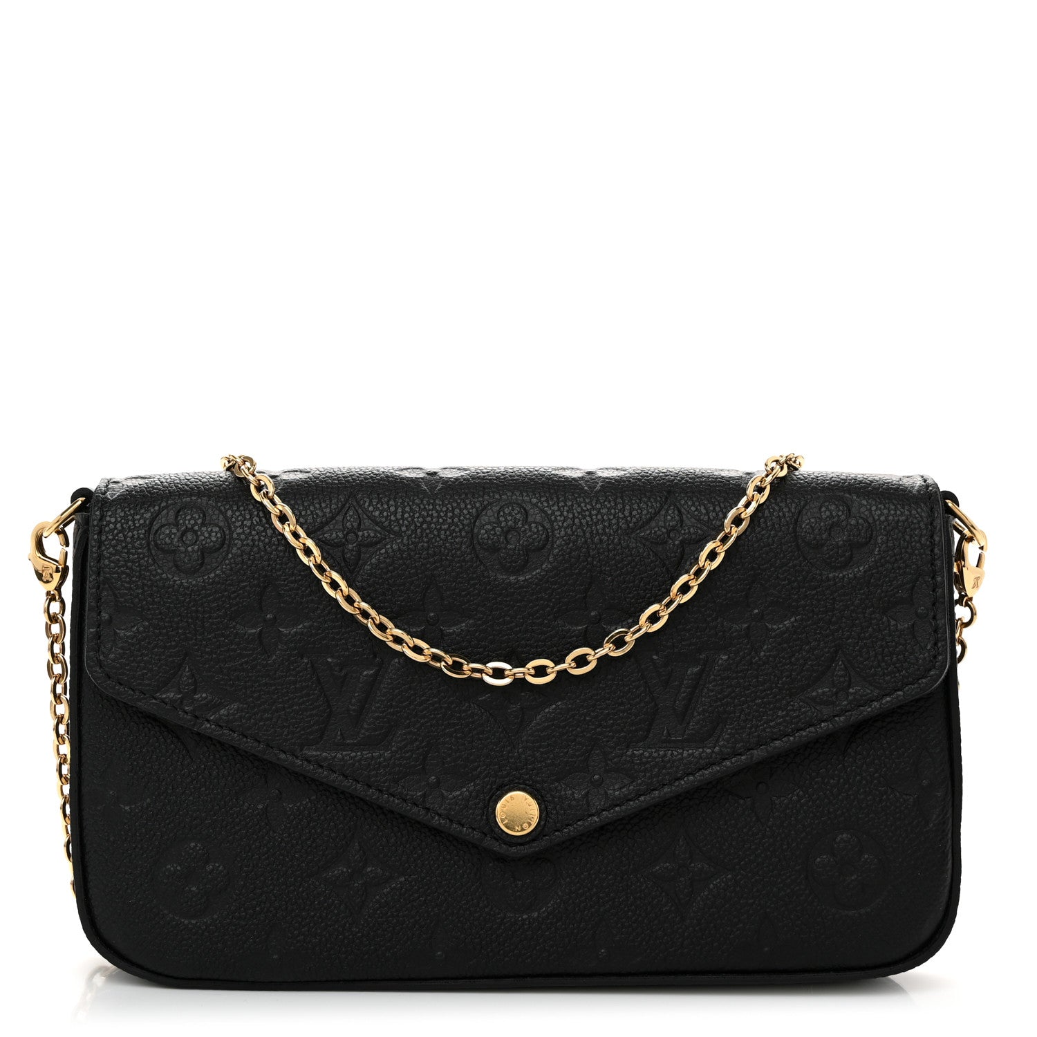 Louis Vuitton Empreinte Pochette Felicie Chain Wallet Black 1 of 12