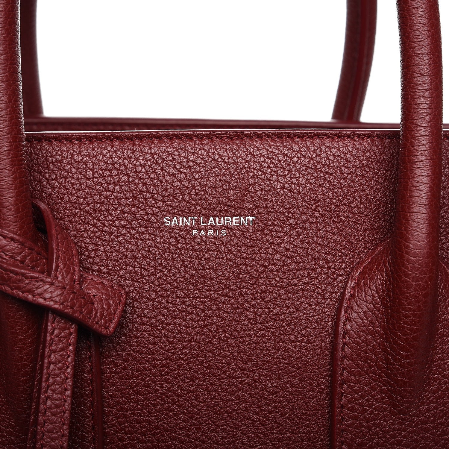 Saint Laurent Grained Calfskin Small Supple Sac De Jour Dark Pallisandre 10 of 13