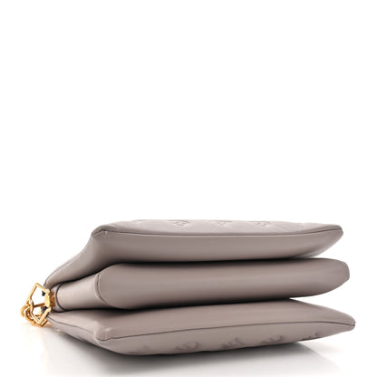Louis Vuitton Lambskin Embossed Monogram Coussin PM Gris 4 of 13