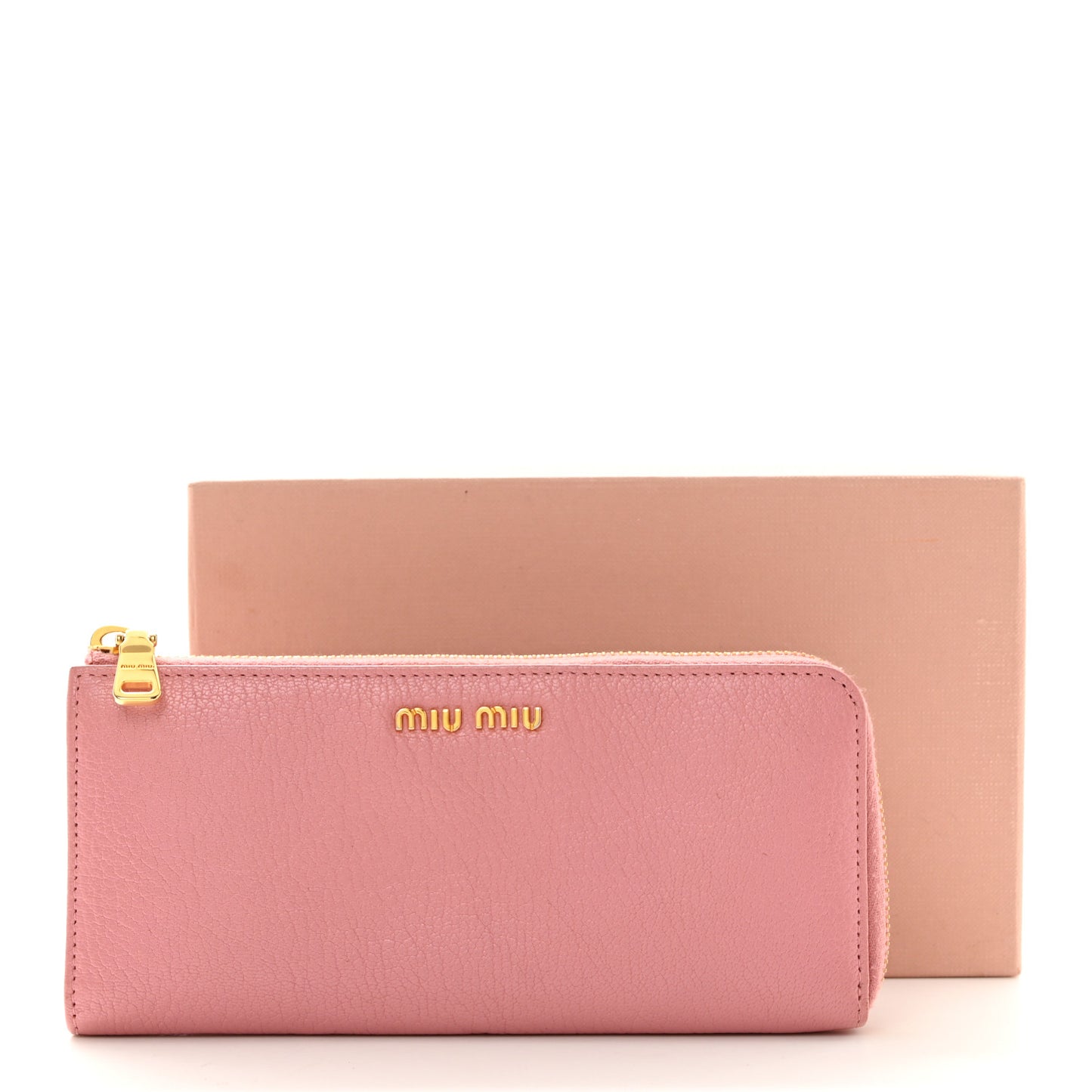 Goatskin Madras Zip Around Wallet Rosa