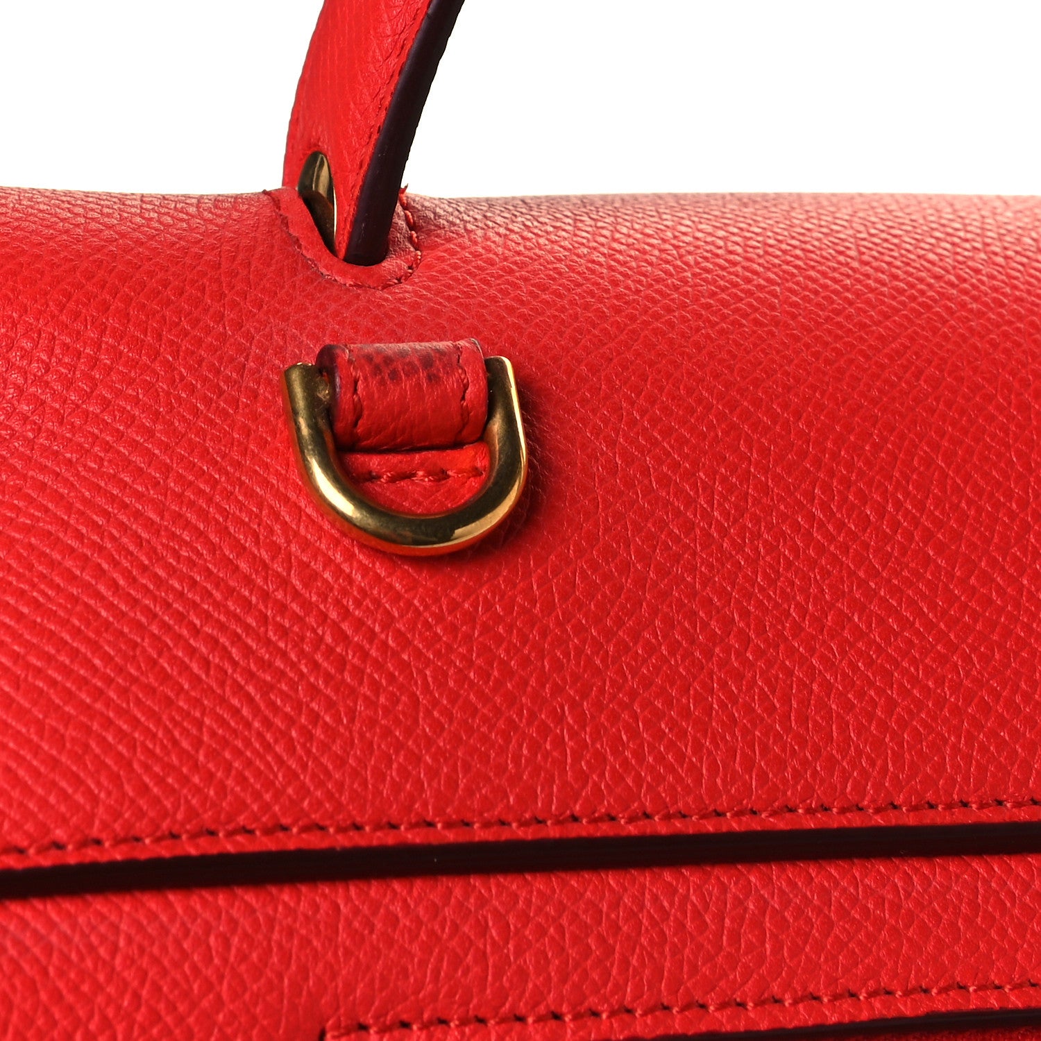 Celine Grained Calfskin Mini Belt Bag Vermillion 16 of 16