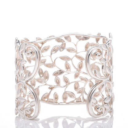 Tiffany Sterling Silver Wide Paloma Picasso Olive Leaf Cuff Bracelet 3 of 5