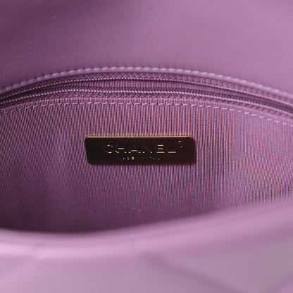 Chanel Goatskin Quilted Medium 19 Flap Violet Purple 7 of 8