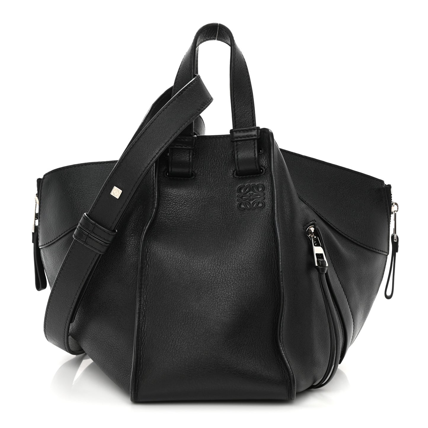 Calfskin Small Hammock Shoulder Bag Black