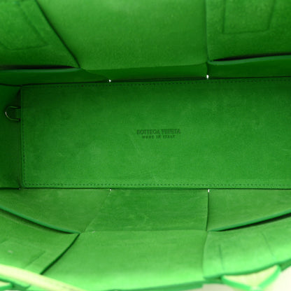 Bottega Veneta Grained Calfskin Intrecciato Small Arco Tote Pistachio Parakeet 6 of 10