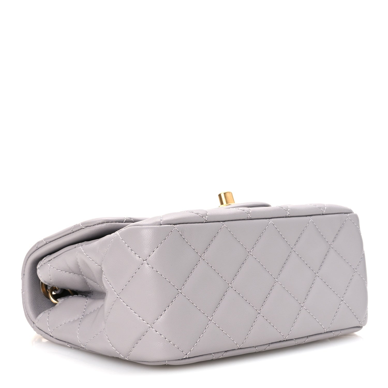 Chanel Lambskin Quilted Mini Pearl Crush Flap Light Grey 4 of 11