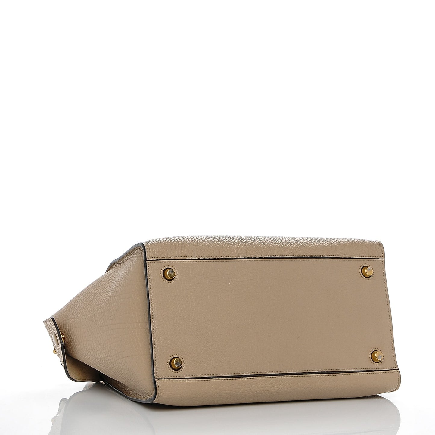 Bullhide Calfskin Small Ring Bag Dune