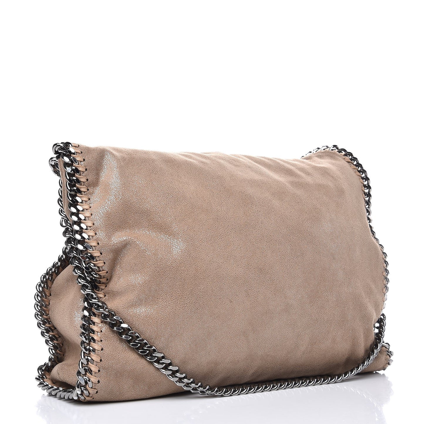Shaggy Deer Falabella Fold Over Tote Taupe