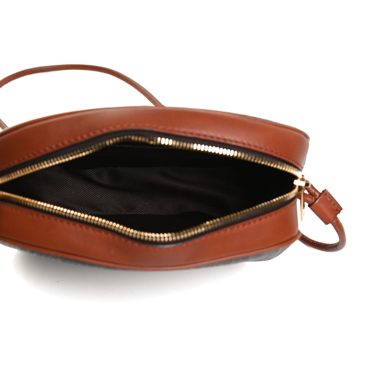 Canvas Smooth Calfskin Le Monogramme Small Camera Bag Chestnut