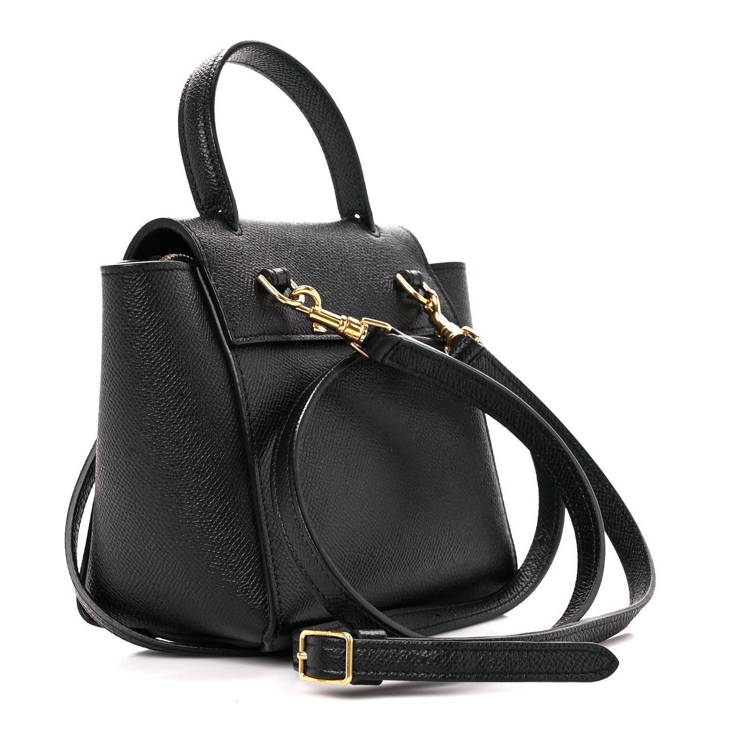 Grained Calfskin Pico Belt Bag Black