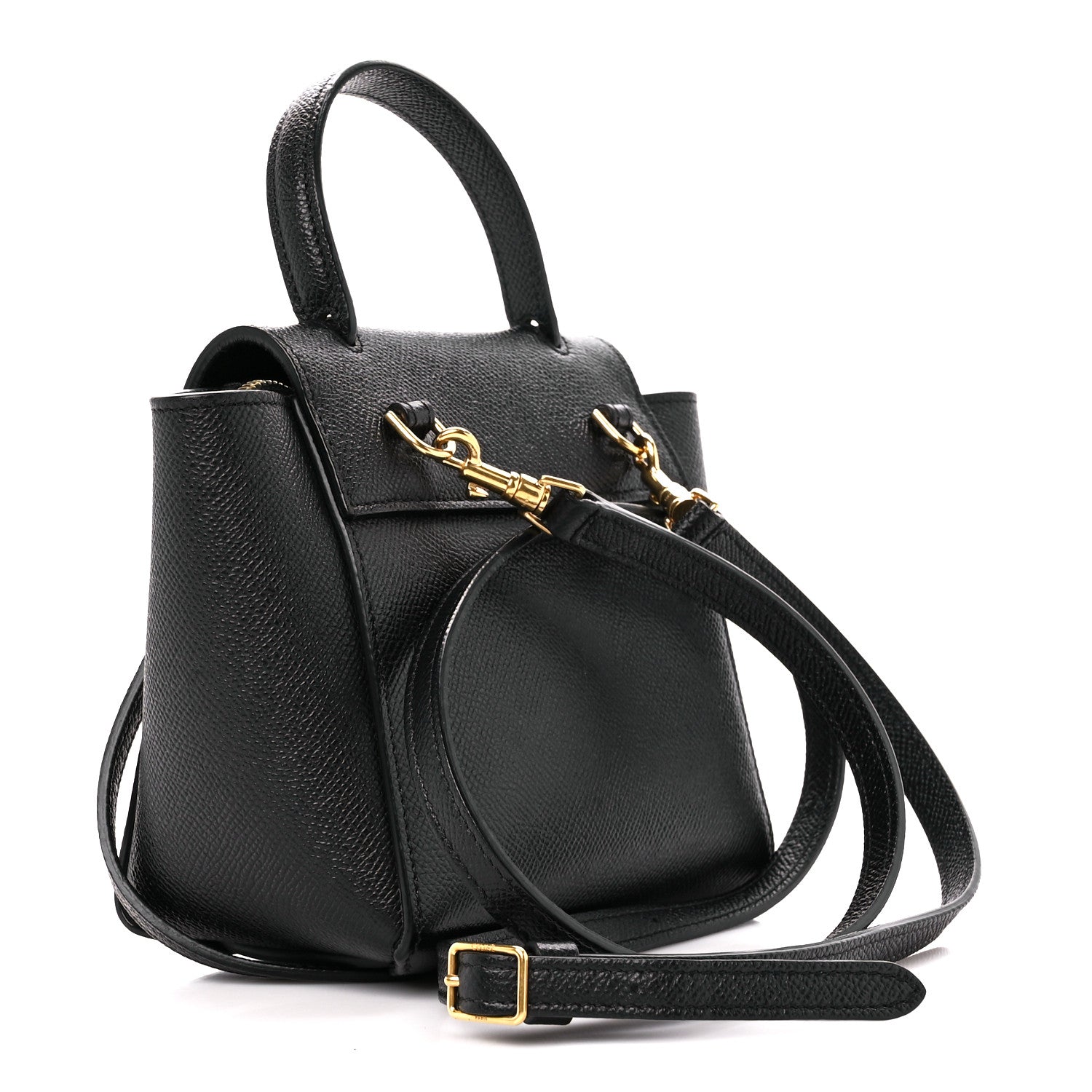 Celine Grained Calfskin Pico Belt Bag Black 3 of 9