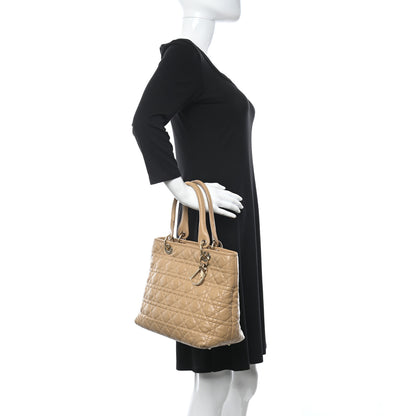 Christian Dior Lambskin Cannage Dior Tote Beige 2 of 15