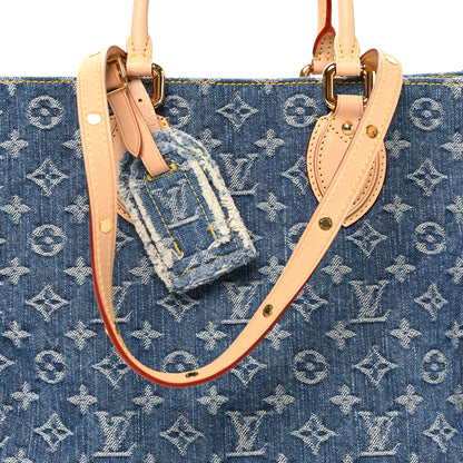 Louis Vuitton Monogram Denim Onthego MM Blue 7 of 9