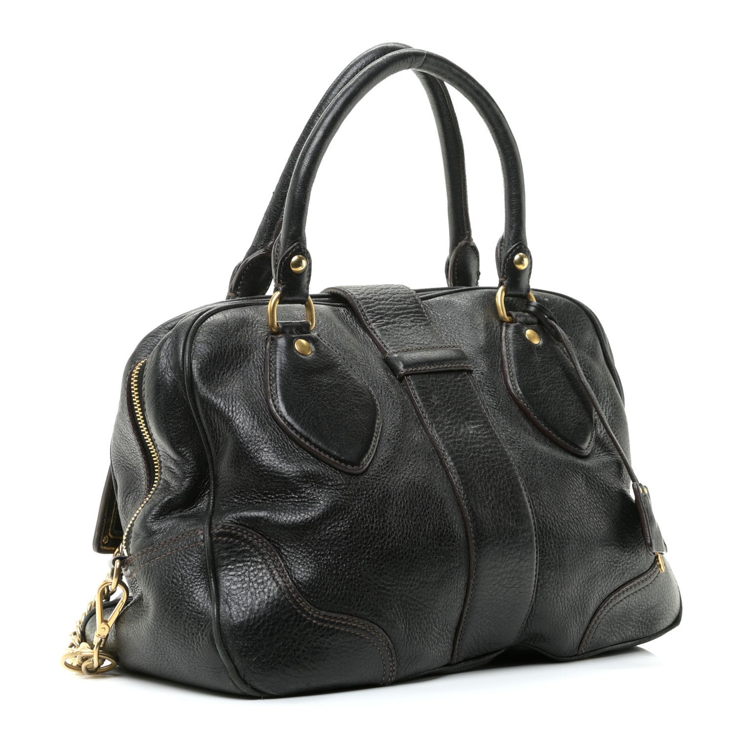 Cervo Large Animalier Satchel Black