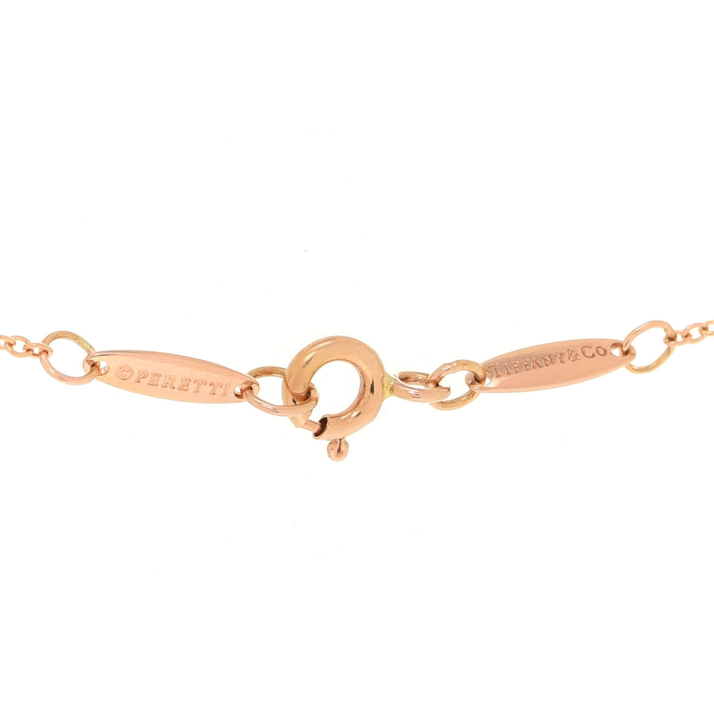 18K Rose Gold 12mm Elsa Peretti Cross Pendant Necklace