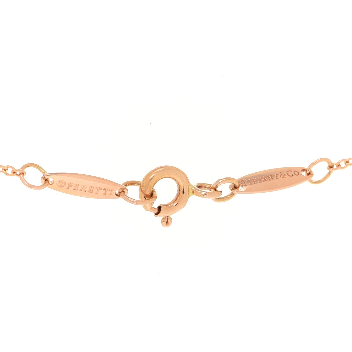 Tiffany 18K Rose Gold 12mm Elsa Peretti Cross Pendant Necklace 4 of 5