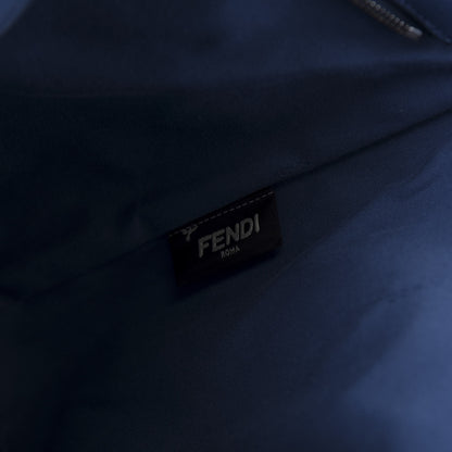 Fendi Vitello Elite Cuoio Monster Buggies Medium Roll Tote Black Multicolor Blue Cobalto 9 of 10