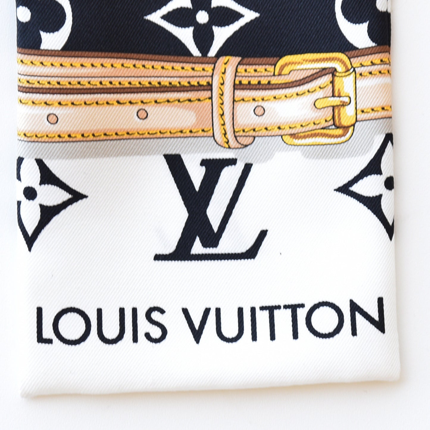 Silk Monogram Confidential Bandeau Black