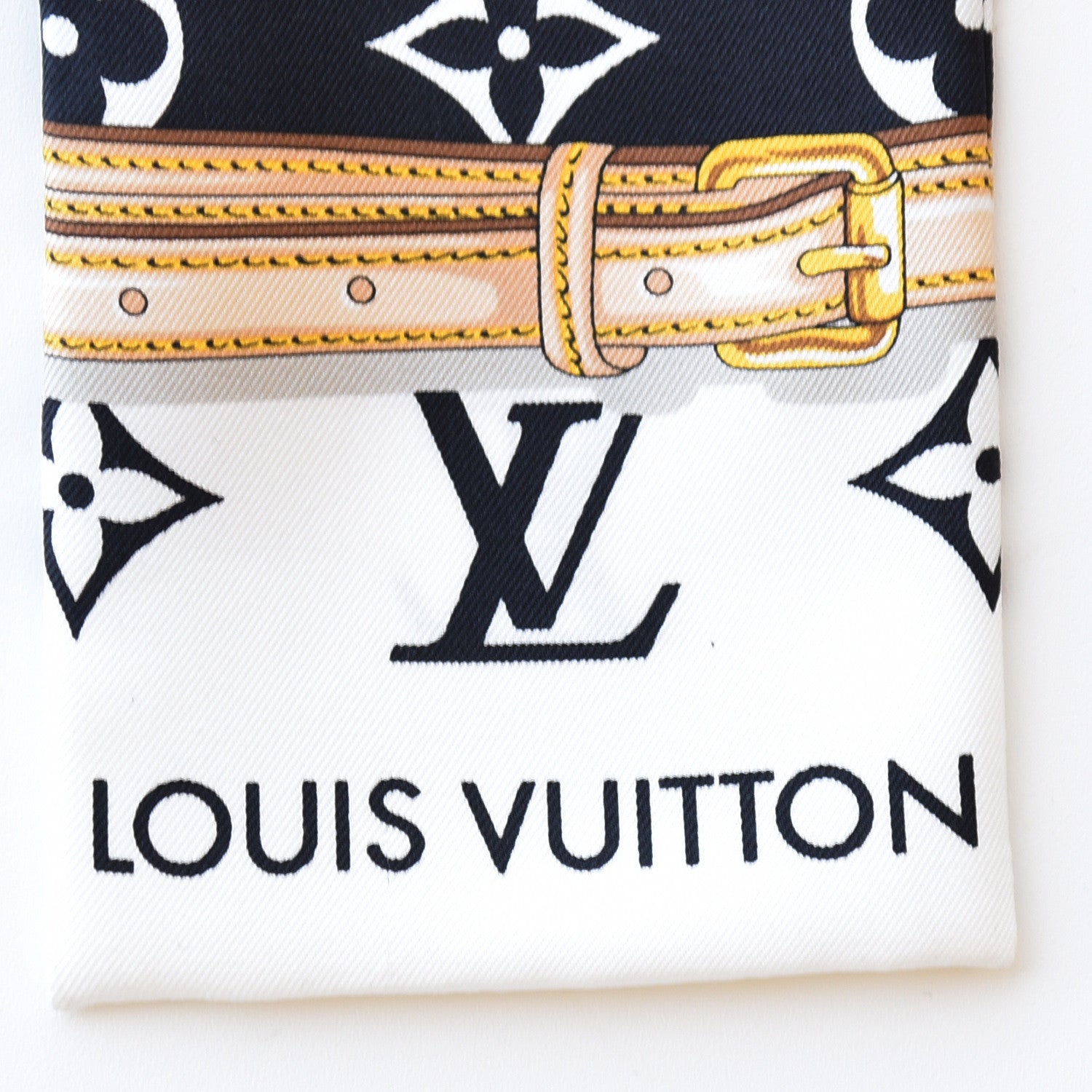 Louis Vuitton Silk Monogram Confidential Bandeau Black 3 of 5