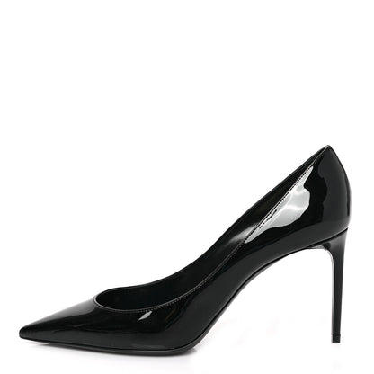 Saint Laurent Patent Calfskin Zoe 85 Pump 38.5 Black 1 of 8