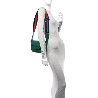 Gucci Azalea Calfskin Web Monochrome Horsebit 1955 Shoulder Bag Emerald 2 of 11