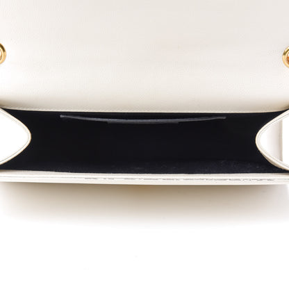 Saint Laurent Grain De Poudre Medium Classic Monogram Kate Satchel Porcellana 5 of 12