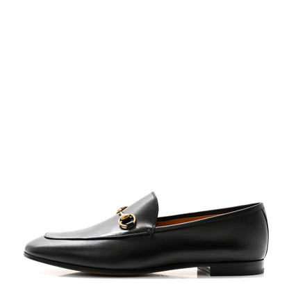 Gucci Calfskin Horsebit Womens Jordaan Loafers 39.5 Black 1 of 10