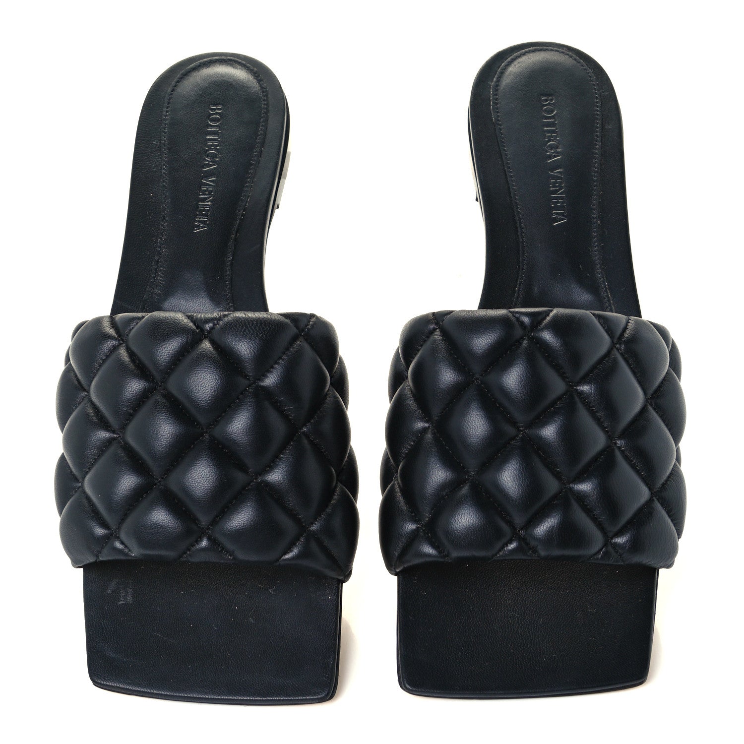 Bottega Veneta Nappa Matelasse Padded Flat Sandals 39 Black 5 of 9