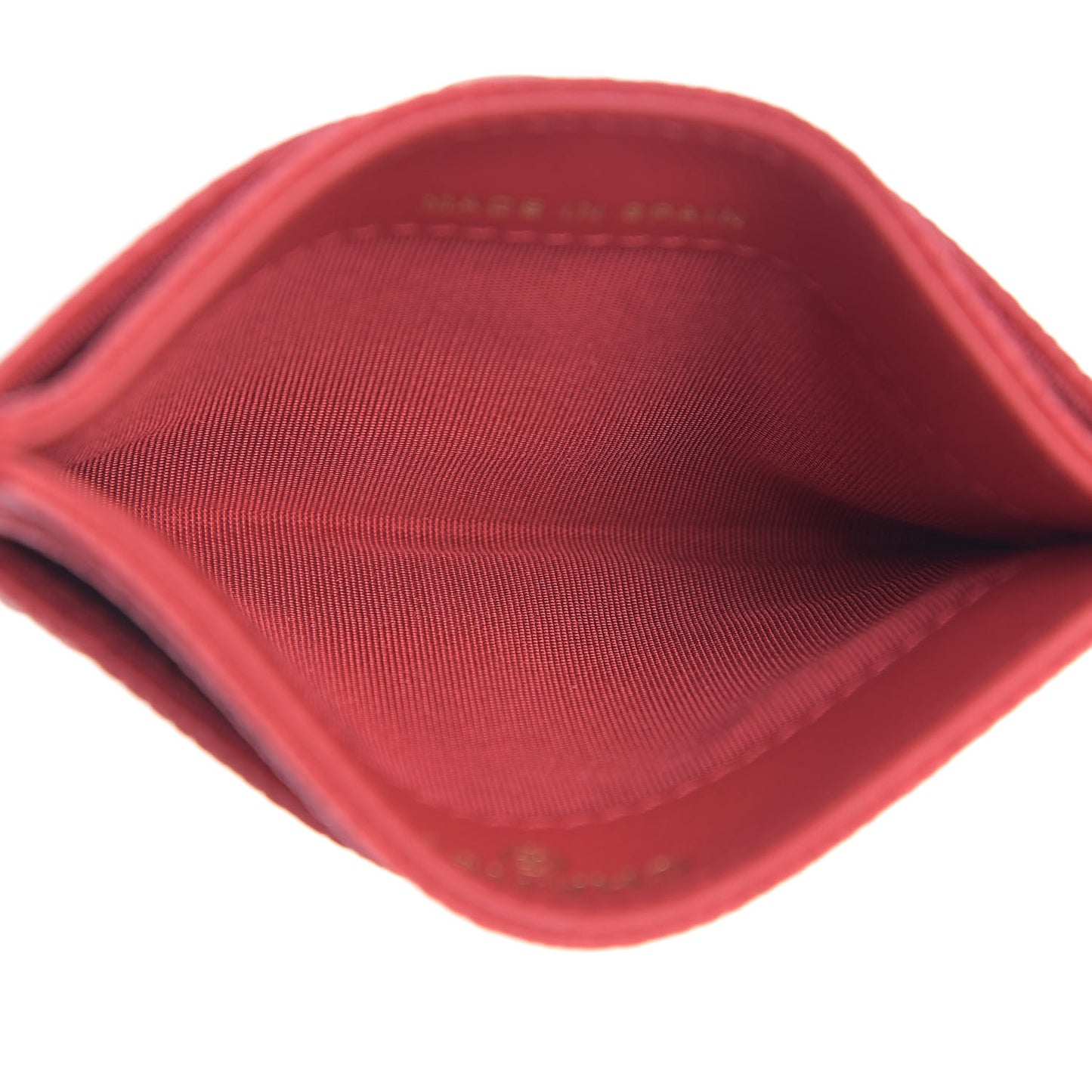 Caviar Quilted Boy Card Holder Red