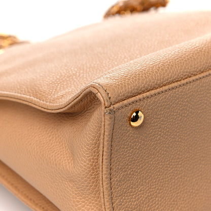 Chanel Caviar Flap Shoulder Bag Beige 16 of 31
