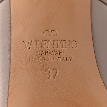 Valentino Garavani Calfskin Nappa Rockstud Ankle Strap 100mm Pumps 37 Poudre 7 of 11