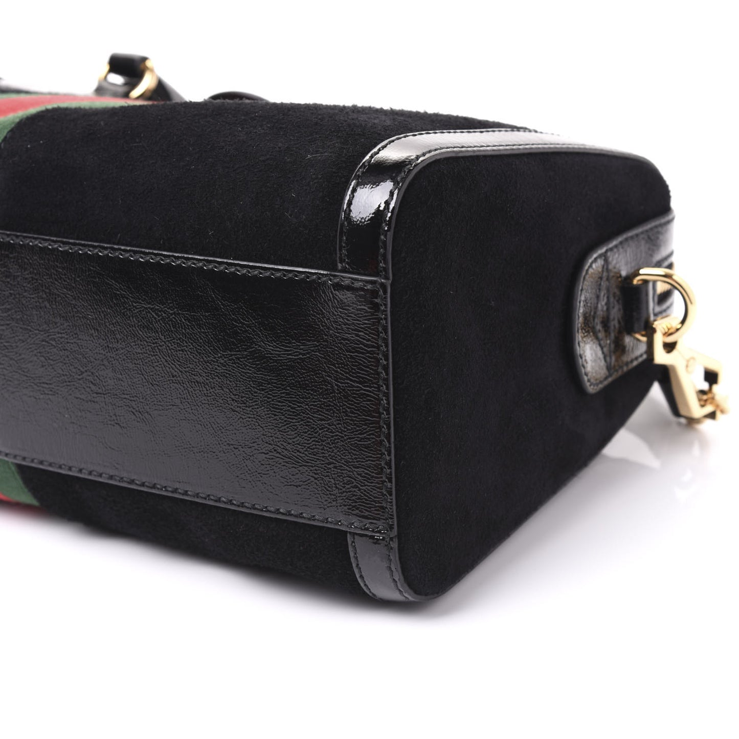 Suede Patent GG Web Medium Ophidia Boston Black
