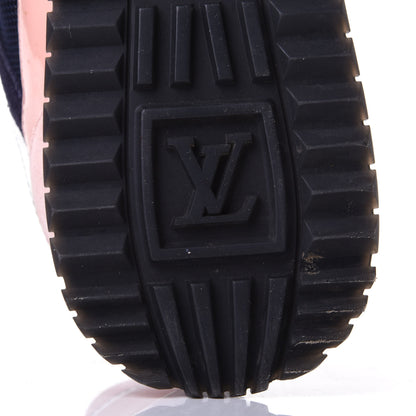 Louis Vuitton Suede Calfskin Run Away Sneakers 38.5 Blue Pink White 8 of 10