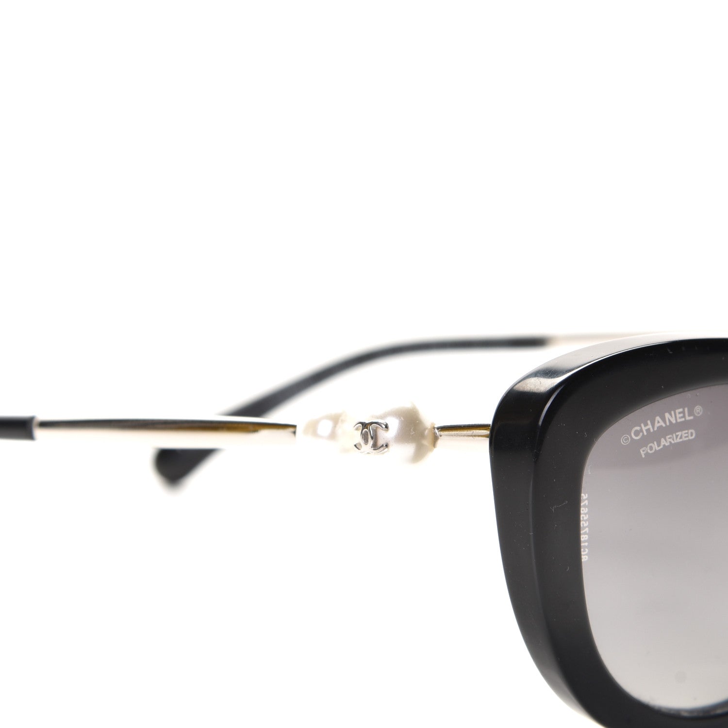 Chanel Polarized Cat Eye Pearl Sunglasses 5340-H Black 3 of 5