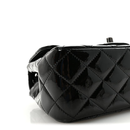 Chanel Patent Calfskin Quilted Mini Square Flap So Black 9 of 11