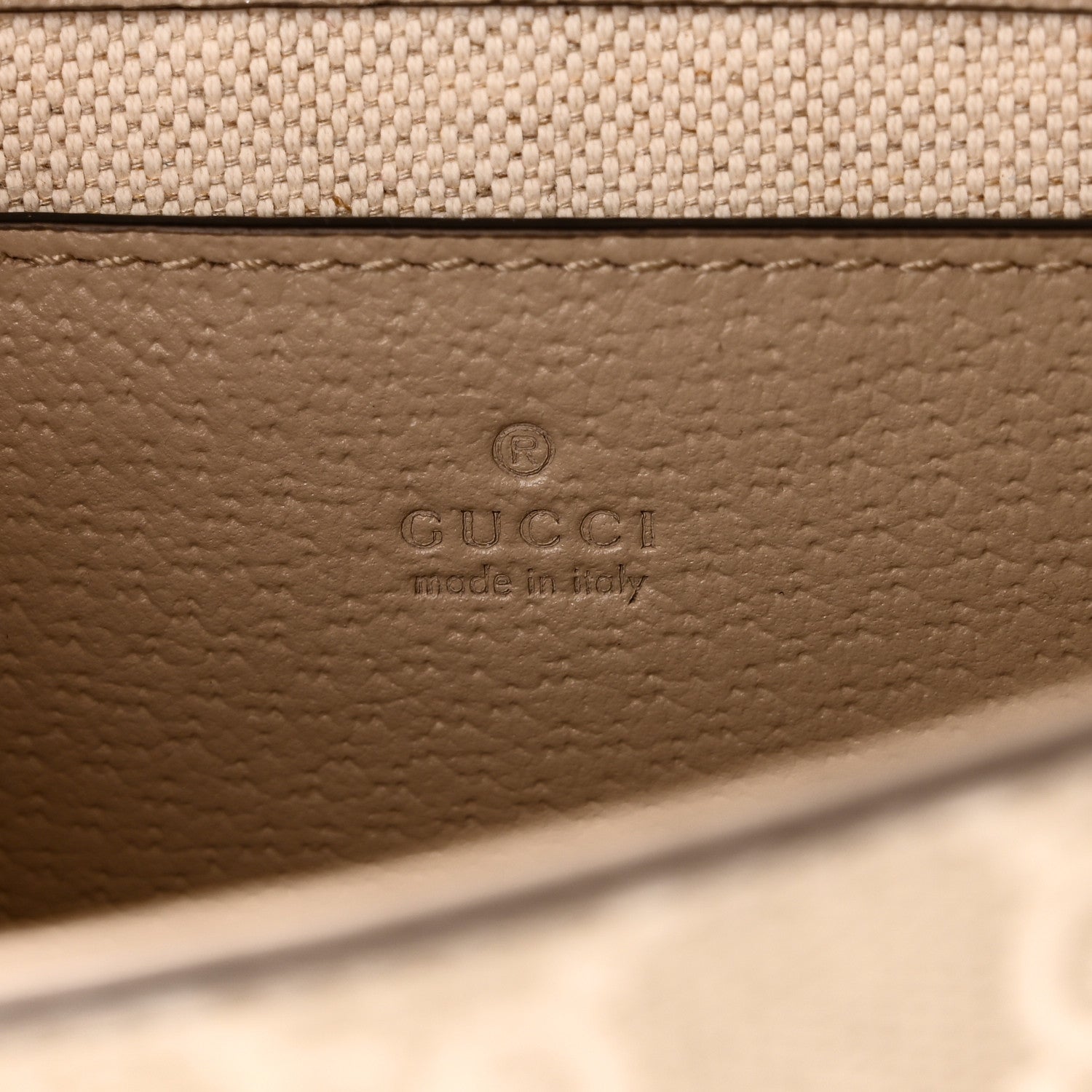 Gucci GG Supreme Monogram Textured Dollar Calfskin Web Mini Ophidia Envelope Shoulder Bag Beige Mystic White Oatmeal 6 of 11