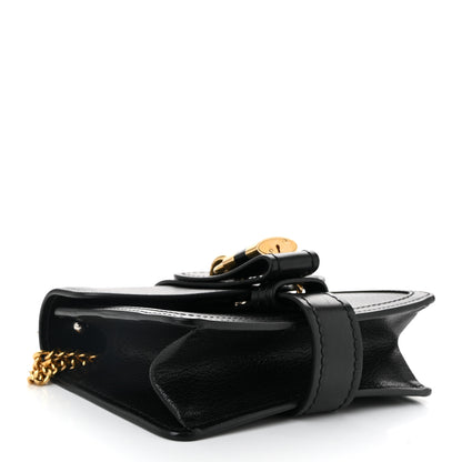Chloe Shiny Goatskin Calfskin Mini Aby Chain Shoulder Bag Black 4 of 10