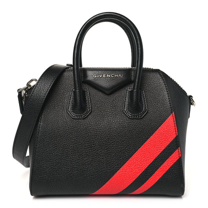Givenchy Sugar Goatskin Striped Mini Antigona Black 1 of 10