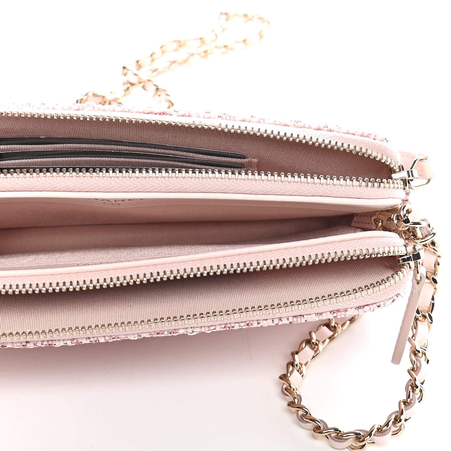 Chanel Canvas Small Deauville Clutch With Chain Pink 4 of 11