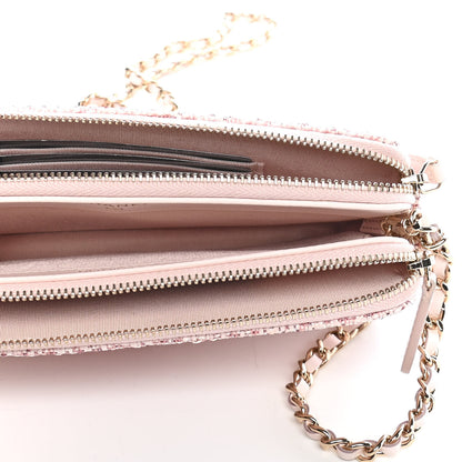 Chanel Canvas Small Deauville Clutch With Chain Pink 4 of 11