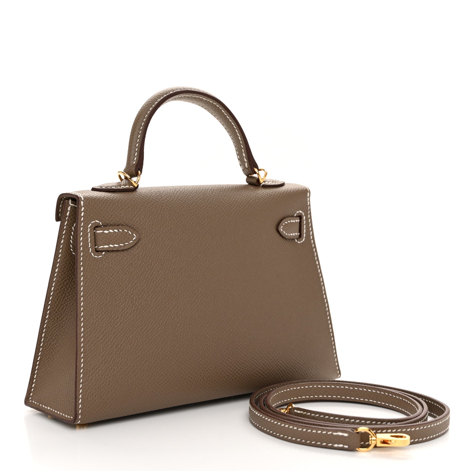 Hermes Epsom Mini Kelly Sellier 20 Etoupe 3 of 11