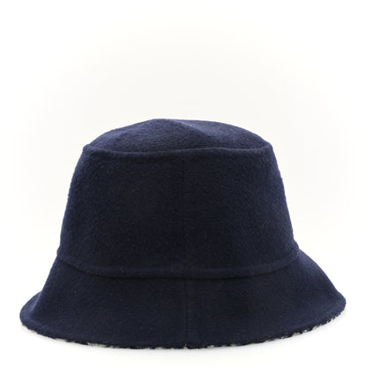 Christian Dior Wool Oblique Jacquard Bucket Hat Blue 5 of 8